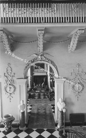 CASTLETOWN HOUSE  HALL FROM STAIRCASE